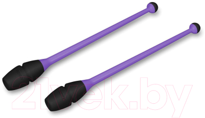 Булавы для художественной гимнастики Indigo IN017 (фиолетовый/черный)