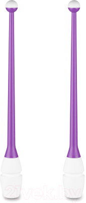 Булавы для художественной гимнастики Indigo IN018 (фиолетовый/белый)
