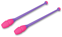 Булавы для художественной гимнастики Indigo IN019 (фиолетовый/розовый) - 