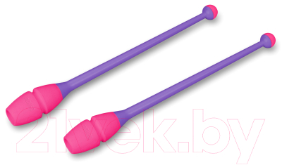 Булавы для художественной гимнастики Indigo IN019 (фиолетовый/розовый)