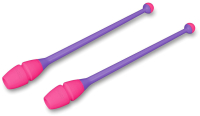 Булавы для художественной гимнастики Indigo IN017 (фиолетовый/розовый) - 