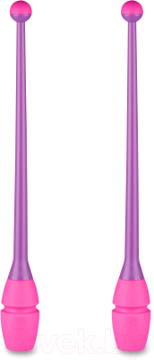 Булавы для художественной гимнастики Indigo IN017 (фиолетовый/розовый)