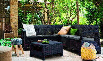 Комплект садовой мебели Keter Corfu Relax Set / 227816 (графит)