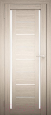 Дверь межкомнатная Юни Амати 06 60x200 (дуб беленый/стекло белое)