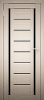 Дверь межкомнатная Юни Амати 06 60x200 (дуб беленый/стекло черное) - 