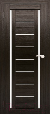 Дверь межкомнатная Юни Амати 06 60x200 (дуб венге/стекло белое)