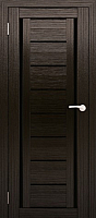 Дверь межкомнатная Юни Амати 06 60x200 (дуб венге/стекло черное) - 