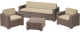 Комплект садовой мебели Keter California 3 Seater / 212507 (капучино) - 