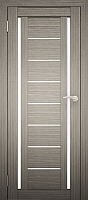 Дверь межкомнатная Юни Амати 06 60x200 (дуб дымчатый/стекло белое) - 