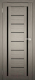 Дверь межкомнатная Юни Амати 06 70x200 (дуб дымчатый/стекло черное) - 