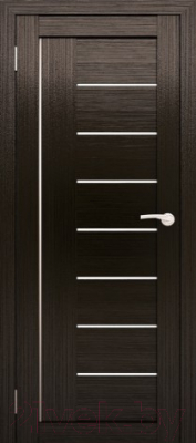 Дверь межкомнатная Юни Амати 07 60x200 (дуб венге/стекло белое)