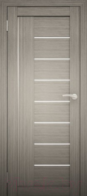 Дверь межкомнатная Юни Амати 07 60x200 (дуб дымчатый/стекло белое)