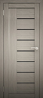 Дверь межкомнатная Юни Амати 07 60x200 (дуб дымчатый/стекло черное) - 