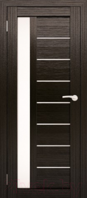 Дверь межкомнатная Юни Амати 04 60x200 (дуб венге/стекло белое)
