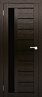 Дверь межкомнатная Юни Амати 04 60x200 (дуб венге/стекло черное) - 