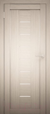 Дверь межкомнатная Юни Амати 10 60x200 (дуб беленый/стекло белое)