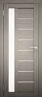 Дверь межкомнатная Юни Амати 04 60x200 (дуб дымчатый/стекло белое) - 
