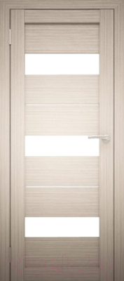 Дверь межкомнатная Юни Амати 12 60x200 (дуб беленый/стекло белое)