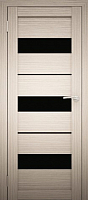 Дверь межкомнатная Юни Амати 12 80x200 (дуб беленый/стекло черное) - 