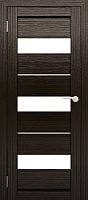 Дверь межкомнатная Юни Амати 12 60x200 (дуб венге/стекло белое) - 
