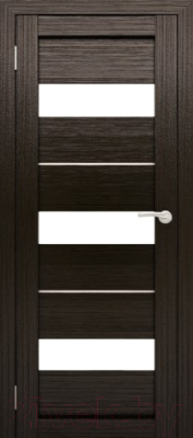 Дверь межкомнатная Юни Амати 12 60x200 (дуб венге/стекло белое)