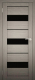Дверь межкомнатная Юни Амати 12 80x200 (дуб дымчатый/стекло черное) - 