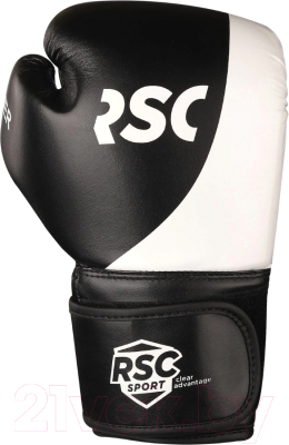 Боксерские перчатки RSC Power Pu Flex SB-01-135 (р-р 14, черный/белый)