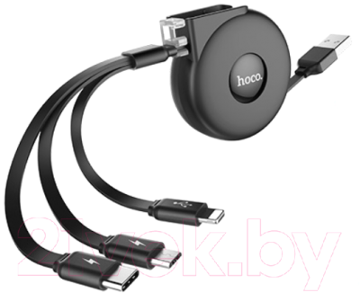 

Кабель Hoco, U50 3в1 Lightning + Micro + Type-C