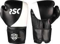 Боксерские перчатки RSC Power Pu Flex SB-01-135 (р-р 10, черный/белый) - 
