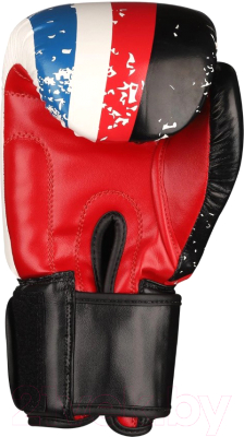 Боксерские перчатки RSC Hit Pu SB-01-146 (р-р 10, белый/красный/синий)