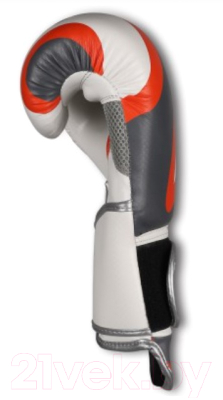 Боксерские перчатки RSC PU 2t c 3D 2018-3 (р-р 10, белый/серый)