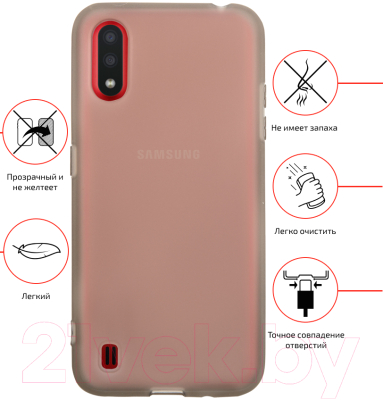 Чехол-накладка Volare Rosso Cordy для Galaxy A01/M01 (черный)