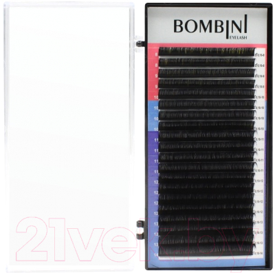 

Ресницы для наращивания Bombini, Микс D+ 0.10 8-14