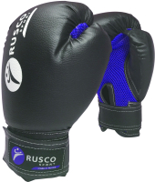 Боксерские перчатки RuscoSport 6oz (черный) - 