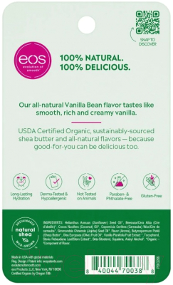 Бальзам для губ Eos Cosmetics Vanilla Bean (7г)