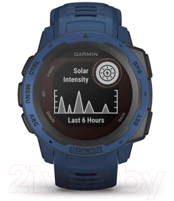 Умные часы Garmin Instinct Solar / 010-02293-01 (голубой прилив)