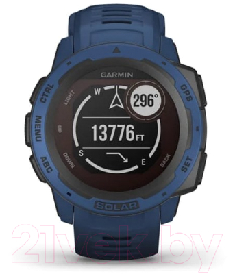 Умные часы Garmin Instinct Solar / 010-02293-01 (голубой прилив)