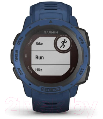 Умные часы Garmin Instinct Solar / 010-02293-01 (голубой прилив)