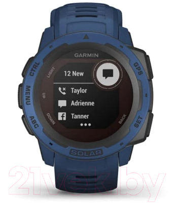 Умные часы Garmin Instinct Solar / 010-02293-01 (голубой прилив)