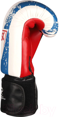 Боксерские перчатки RSC Hit Pu SB-01-146 (р-р 8, белый/красный/синий)