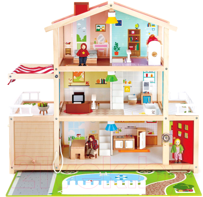 Кукольный домик Hape Семейный особняк / E3405-HP