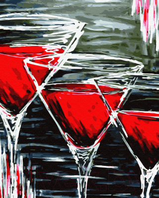 

Картина по номерам Menglei, Бокалы с вином / 34VP85