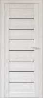 Дверь межкомнатная Юни Бона 01 40x200 (лиственица сибиу/стекло черное) - 