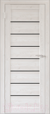 Дверь межкомнатная Юни Бона 01 40x200 (лиственица сибиу/стекло черное)
