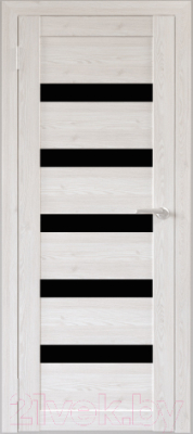 Дверь межкомнатная Юни Бона 03 60x200 (лиственница сибиу/стекло черное)