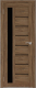 Дверь межкомнатная Юни Бона 04 40x200 (дуб стирлинг/стекло черное) - 