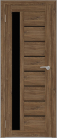Дверь межкомнатная Юни Бона 04 60x200 (дуб стирлинг/стекло черное) - 