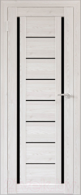 Дверь межкомнатная Юни Бона 06 60x200 (лиственица сибиу/стекло черное)