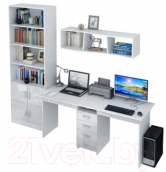 

Комплект мебели для кабинета MFMaster, Тандем УШ-2Я-02 Глянец / Тандем-2Я-02-ББ-ГЛ