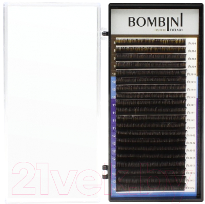 

Ресницы для наращивания Bombini, Truffle Микс D+ 0.10 8-14
